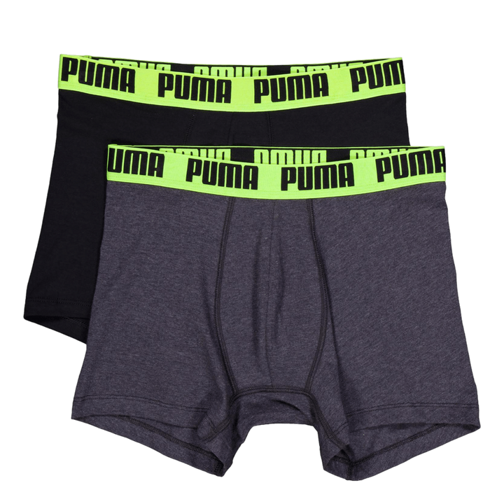 Puma Men Everyday Basic Boxer  Dark Grey Melange / Yellow