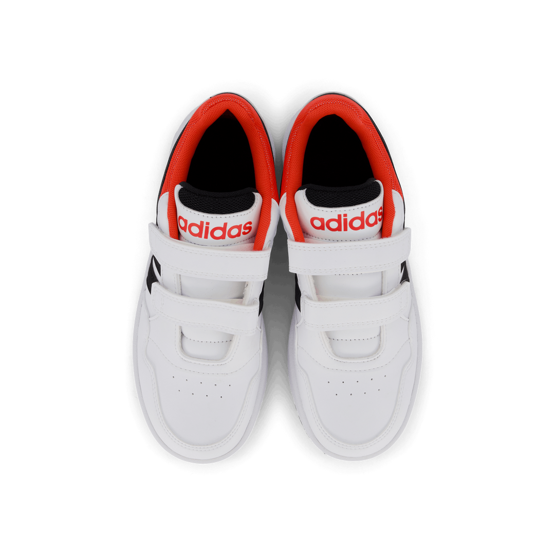 Hoops Lifestyle Basketball Hook-and-Loop Shoes Cloud White / Core Black / Bright Red