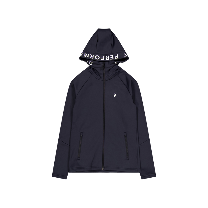 W Rider Mid Zip Hood Black