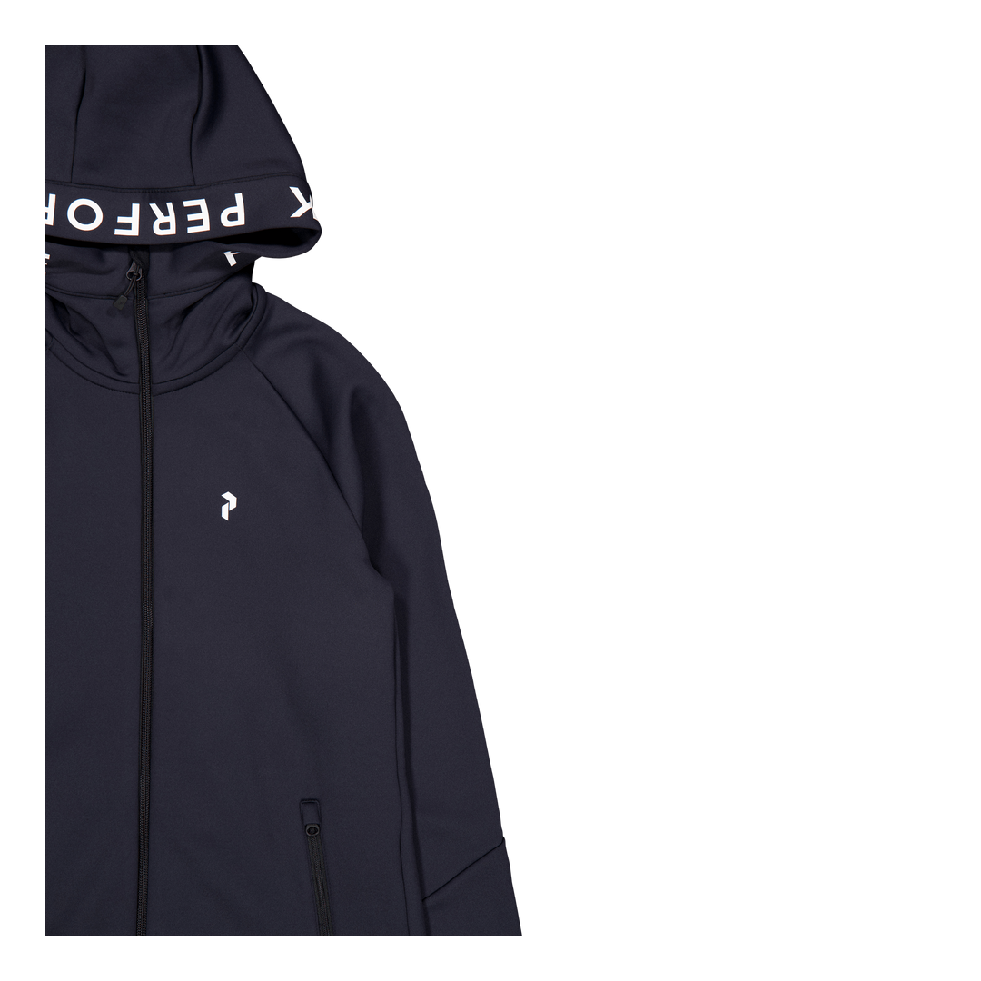 W Rider Mid Zip Hood Black