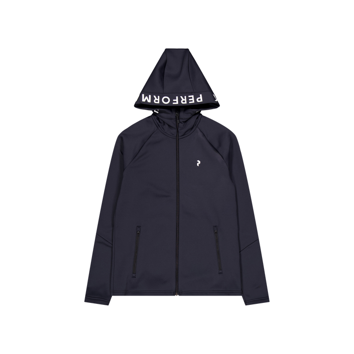 W Rider Mid Zip Hood Black