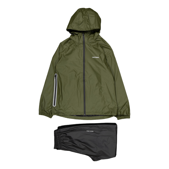 Packable Rainbreaker Set Forest Green