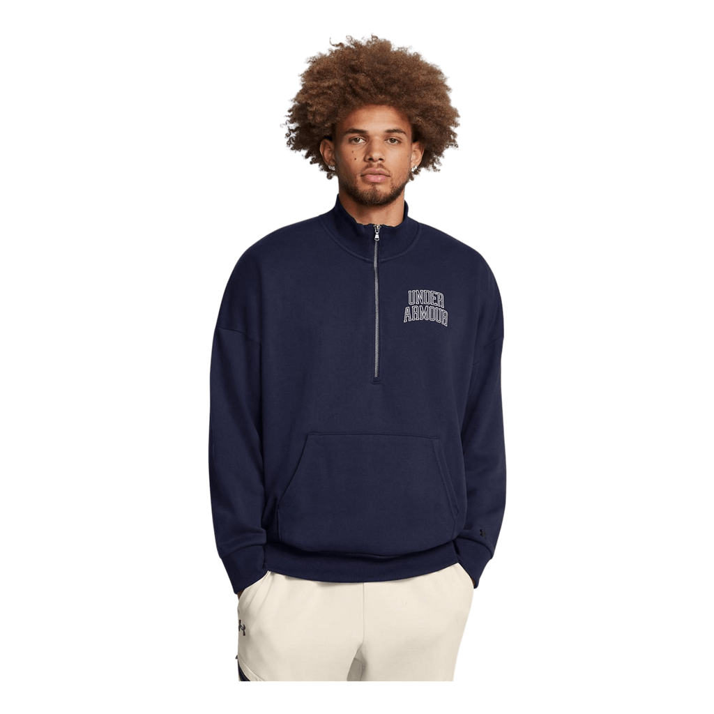 Ua Icon Hwt Terry Os 1/2 Zip Midnight