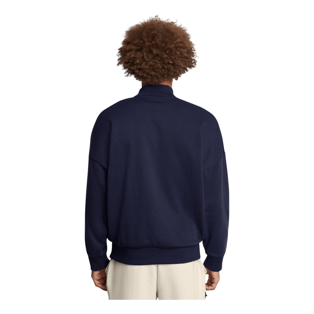 Ua Icon Hwt Terry Os 1/2 Zip Midnight Navy