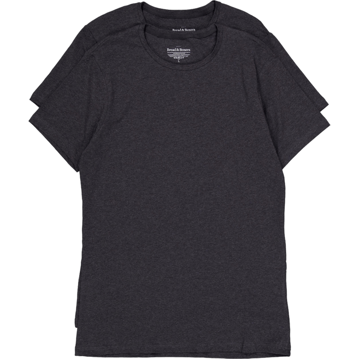 Crew-neck 2-pack Dark grey melange