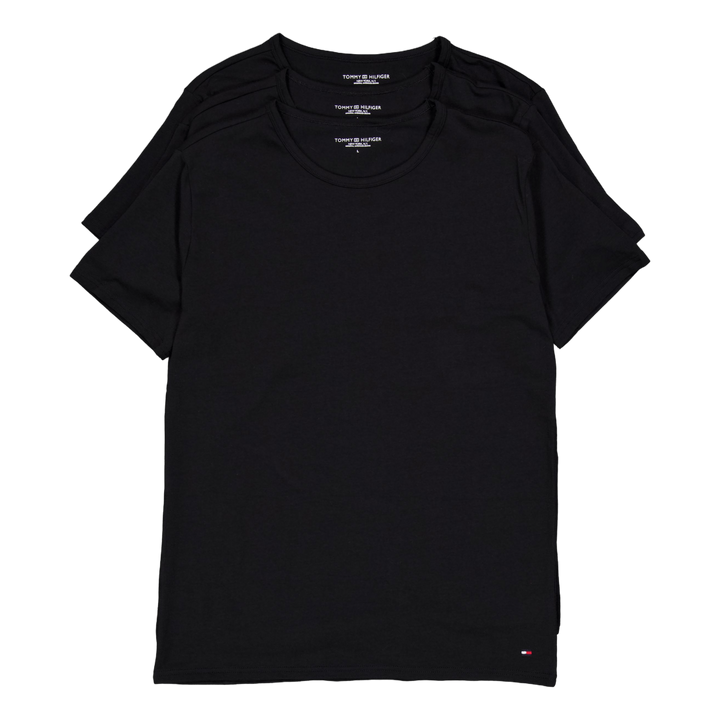 Stretch Cn Tee Ss 3pack Black/black/black