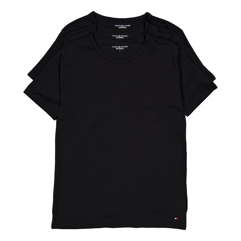 Stretch Cn Tee Ss 3pack Black/black