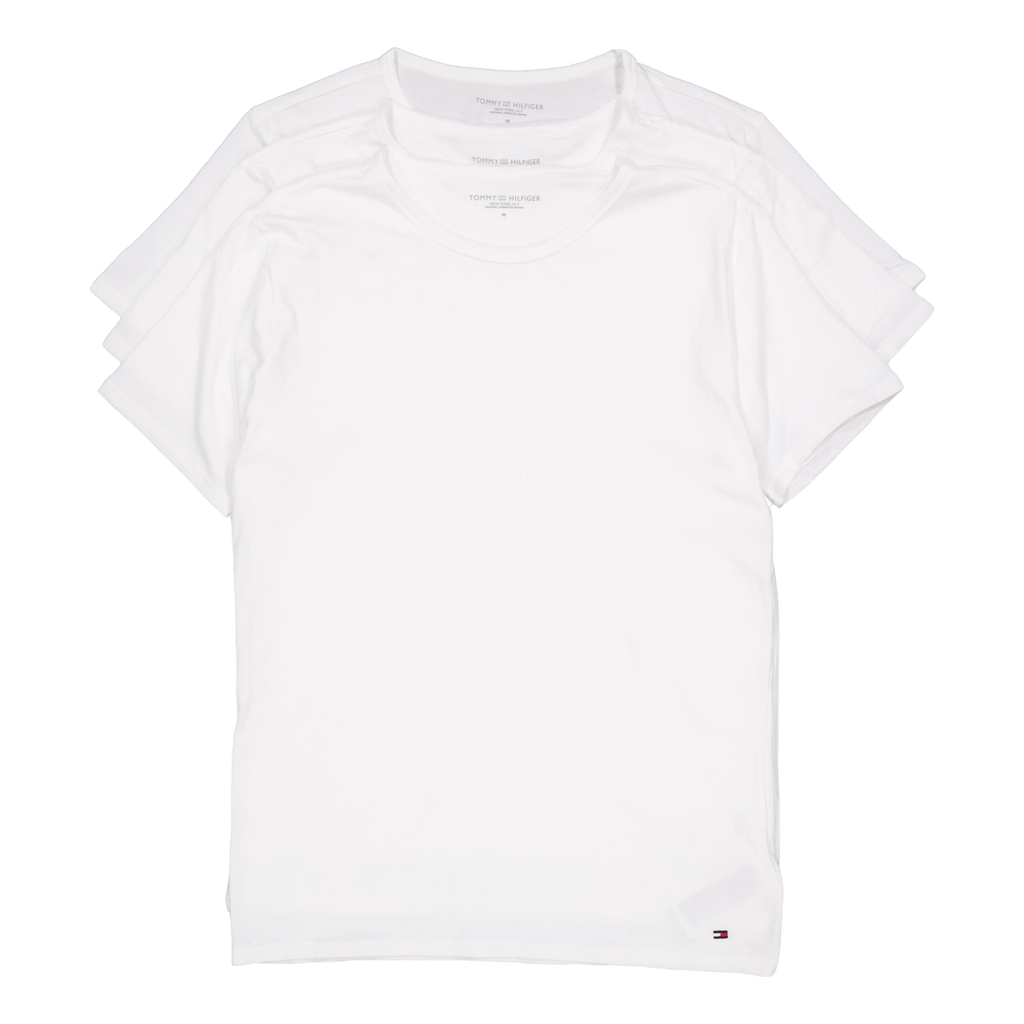 Stretch Cn Tee Ss 3pack White/white