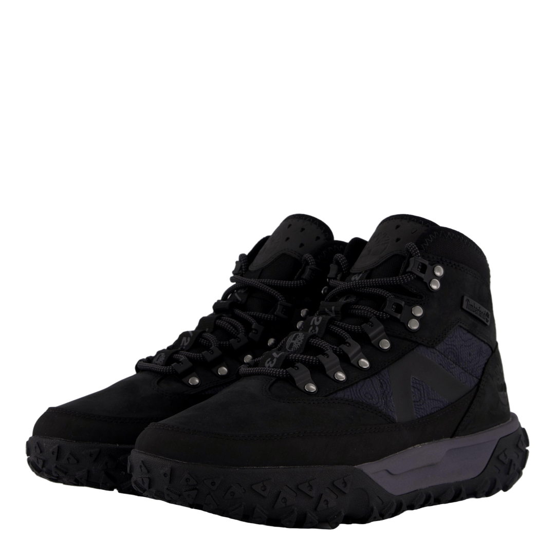 Mid Lace Up Waterproof Hiking  Jet Black