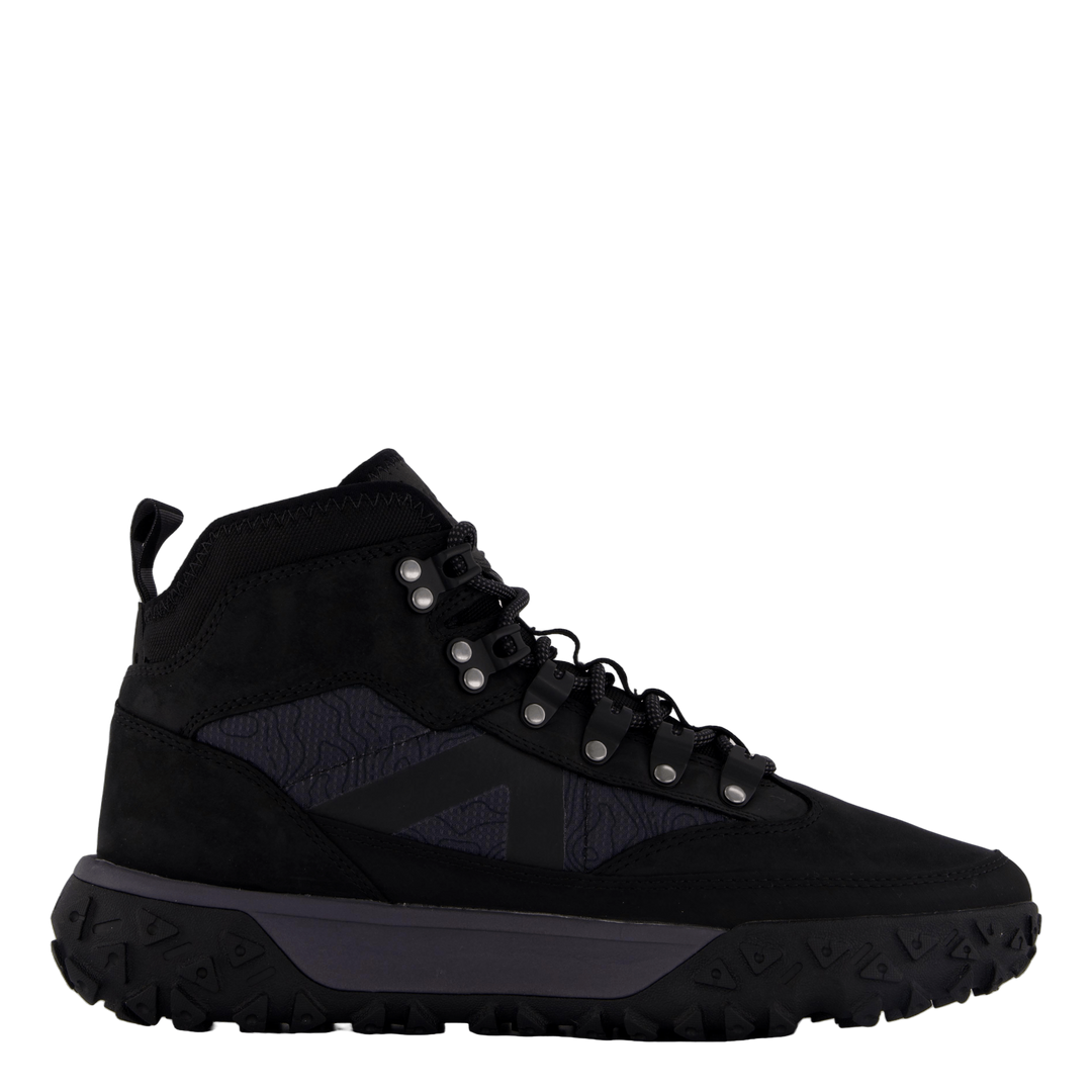 Mid Lace Up Waterproof Hiking  Jet Black