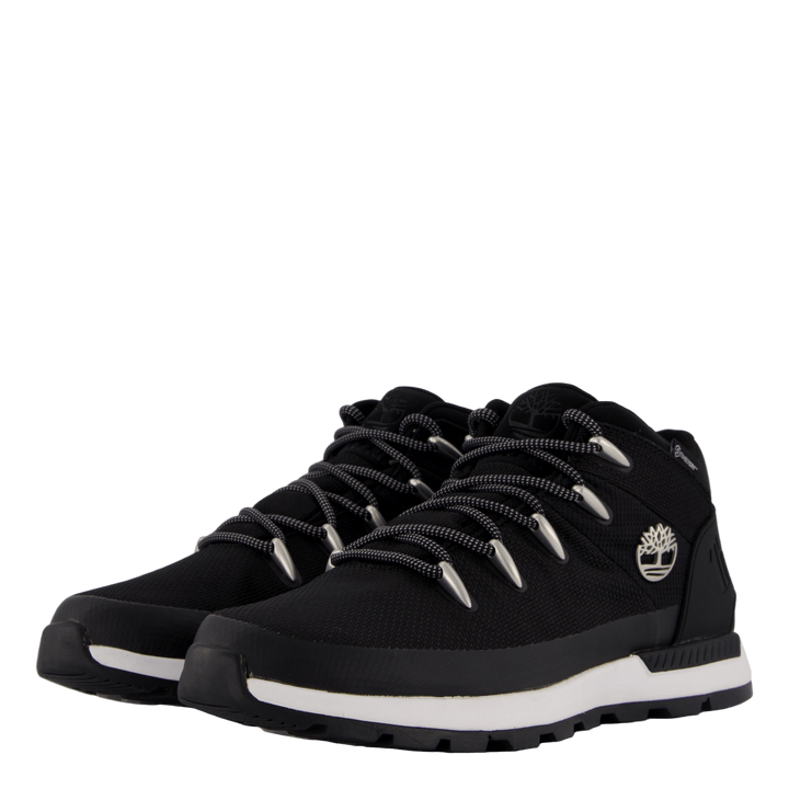 Mid Lace Up Waterproof Sneaker Jet Black