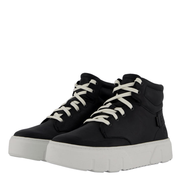 High Top Lace Up Sneaker Blk Full Grain