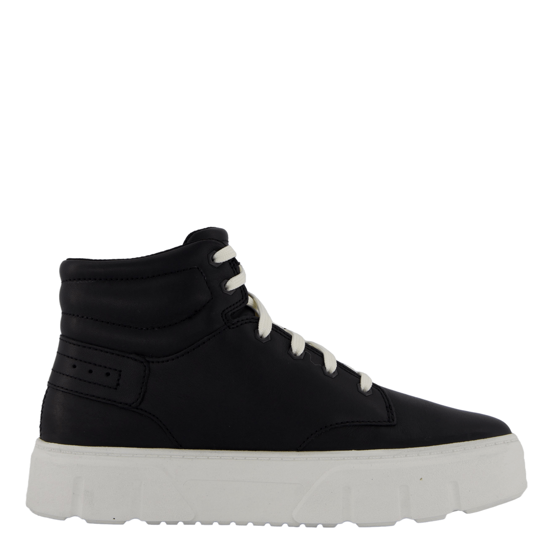 High Top Lace Up Sneaker Blk Full Grain