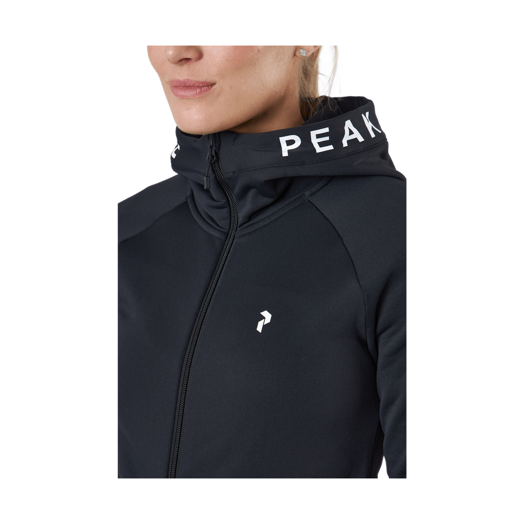 W Rider Essentials Zip Hood Black/black
