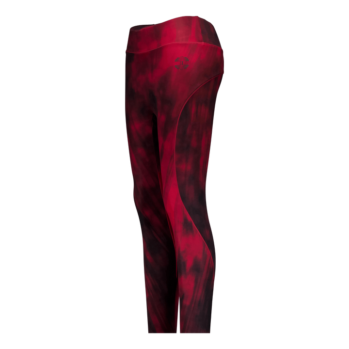 High Waist Leggings Chili Red Grunge Melange