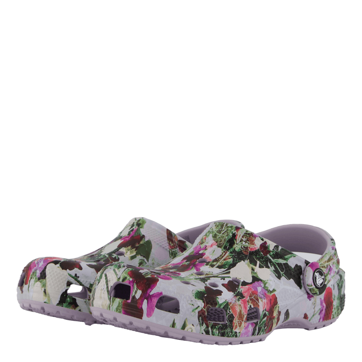 Classic Photoreal Floral Clog Mauve Mist