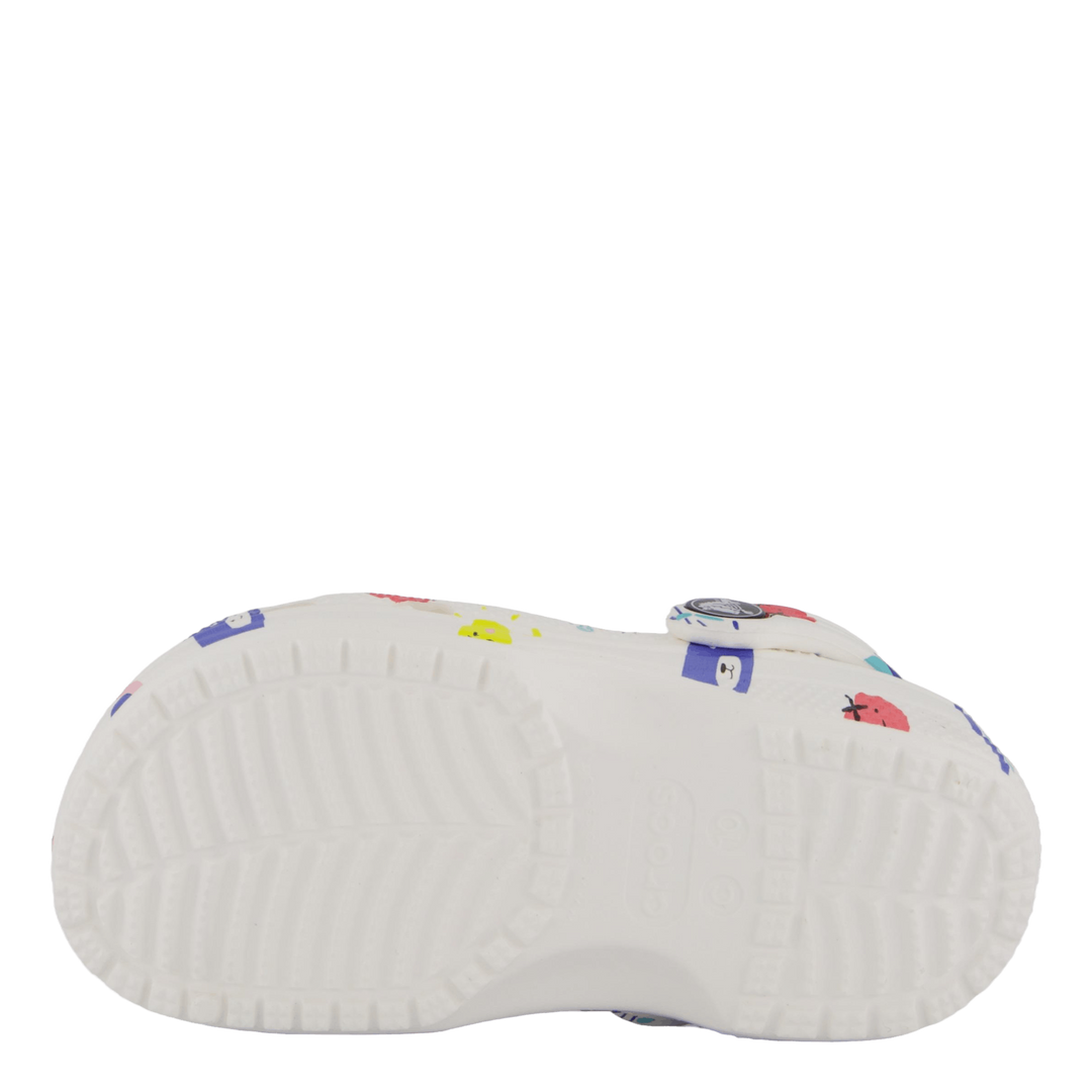 Classic Doodle Print Clog T White/multi