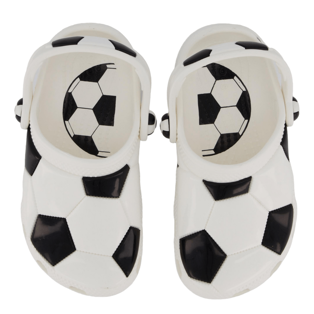 Classic Soccer Ball Clog T White/black