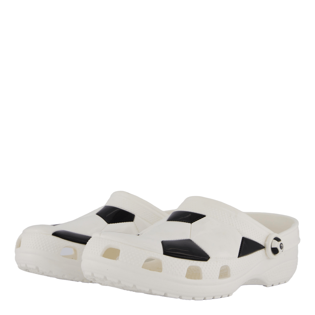 Classic Soccer Ball Clog K White/black