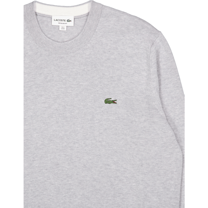 Monochrome Cotton Crew Neck Sw Cca Silver Chine