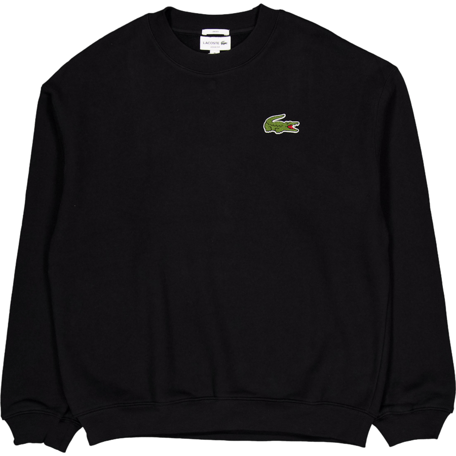 Loose Fit Badge Accent Sweatsh 031 Black