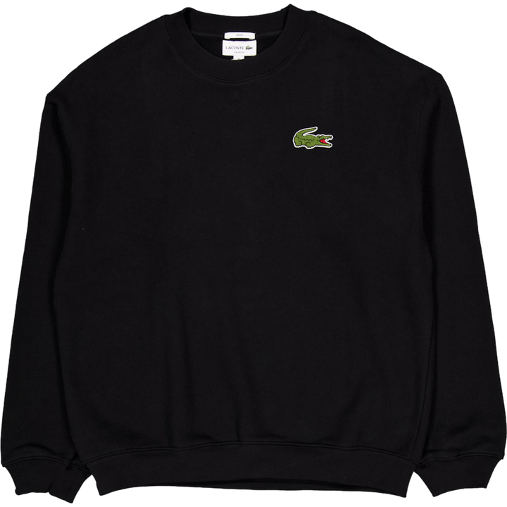 Loose Fit Badge Accent Sweatsh 031 Black