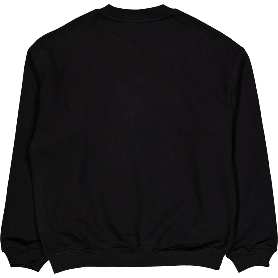 Loose Fit Badge Accent Sweatsh 031 Black
