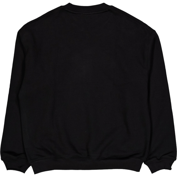 Loose Fit Badge Accent Sweatsh 031 Black