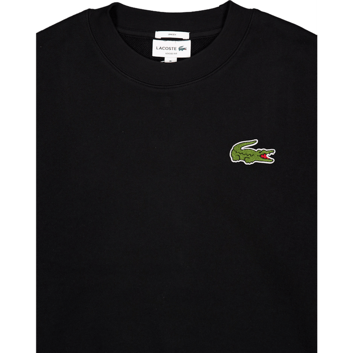 Loose Fit Badge Accent Sweatsh 031 Black