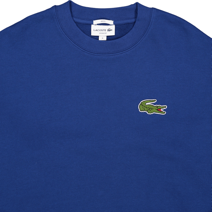Loose Fit Badge Accent Sweatsh Hbm Blue
