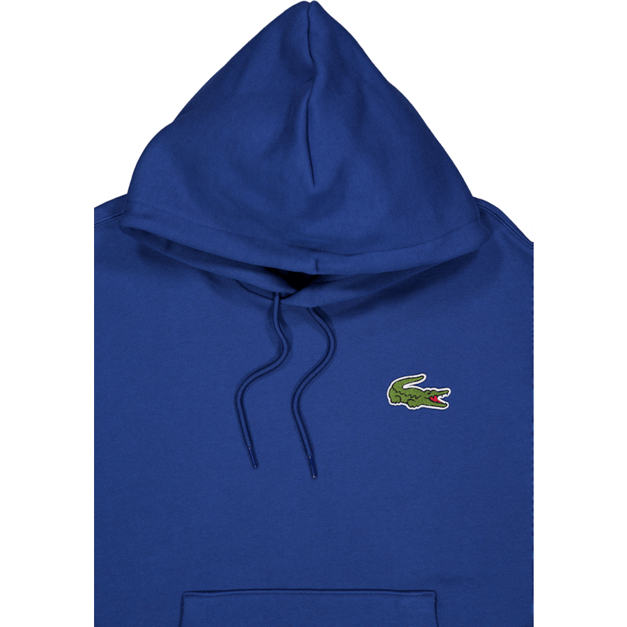 Loose Fit Badge Accent Hoodie Hbm Blue