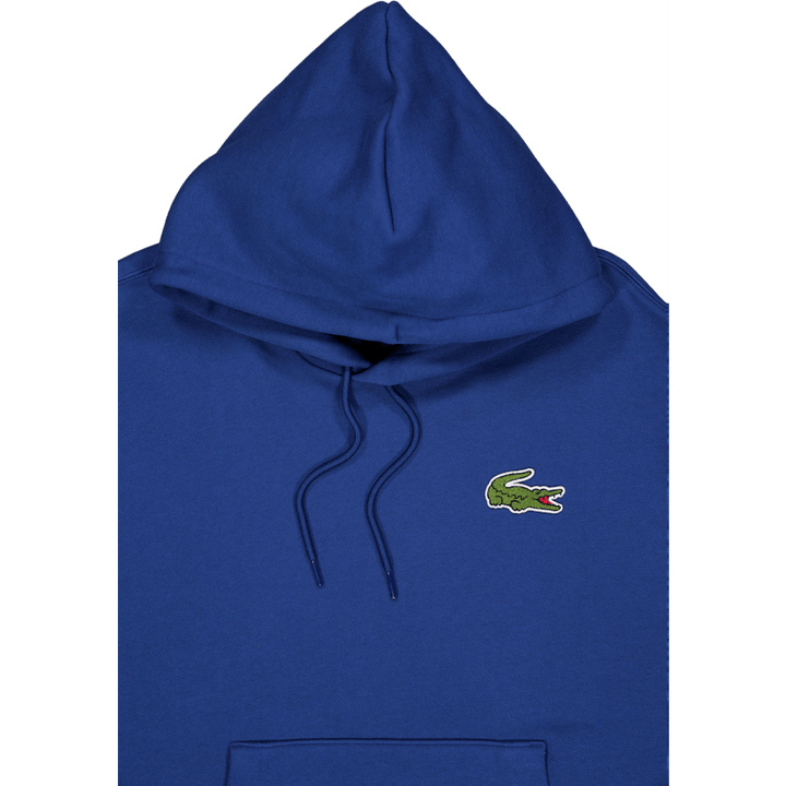 Loose Fit Badge Accent Hoodie Hbm Blue