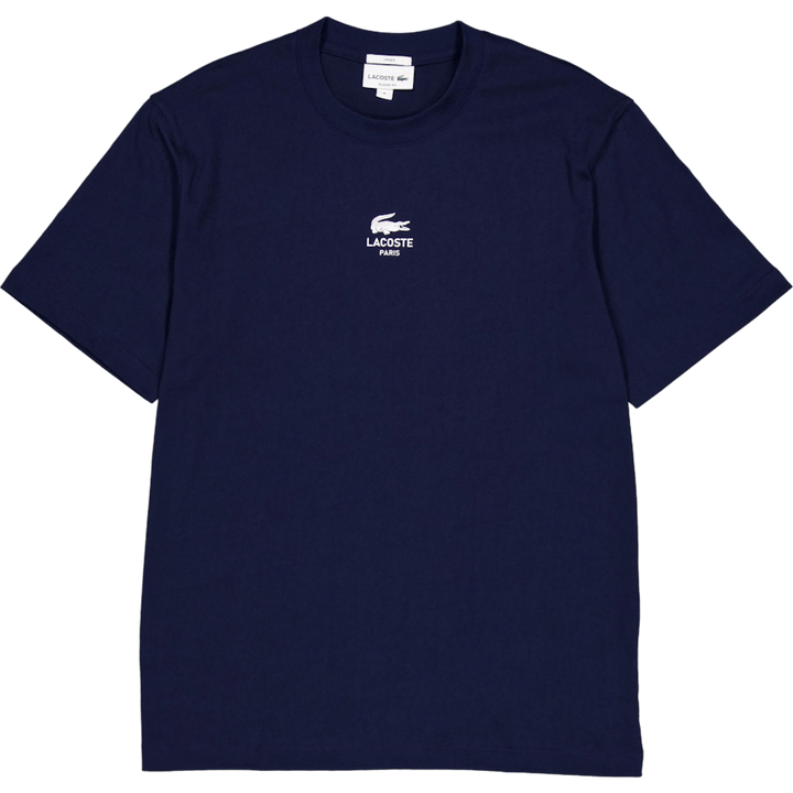 Signature Print Cotton T-shirt 166 Midnight Blue