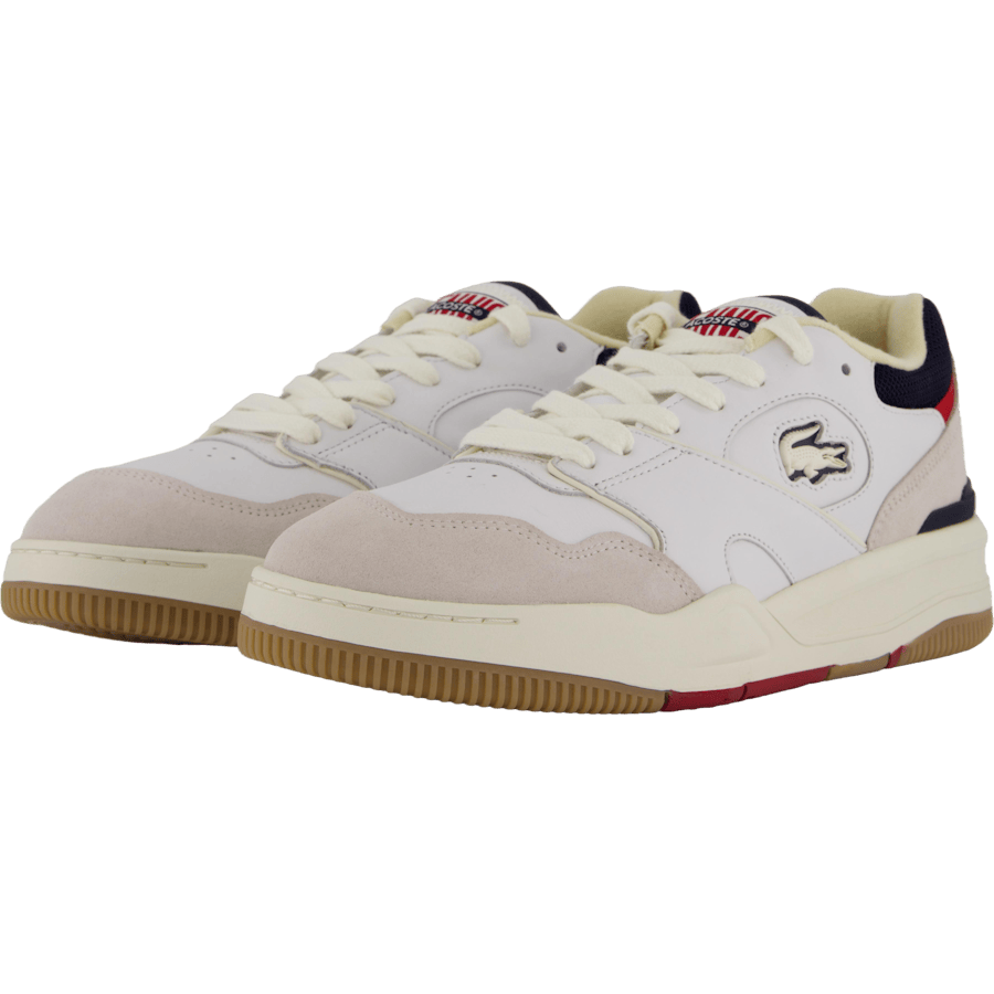 Lineshot Leather Sneakers 40f Off Wht/gum