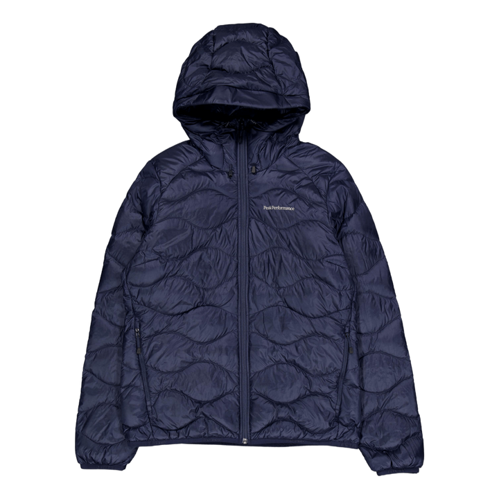 W Helium Down Hood Jacket Blue Shadow