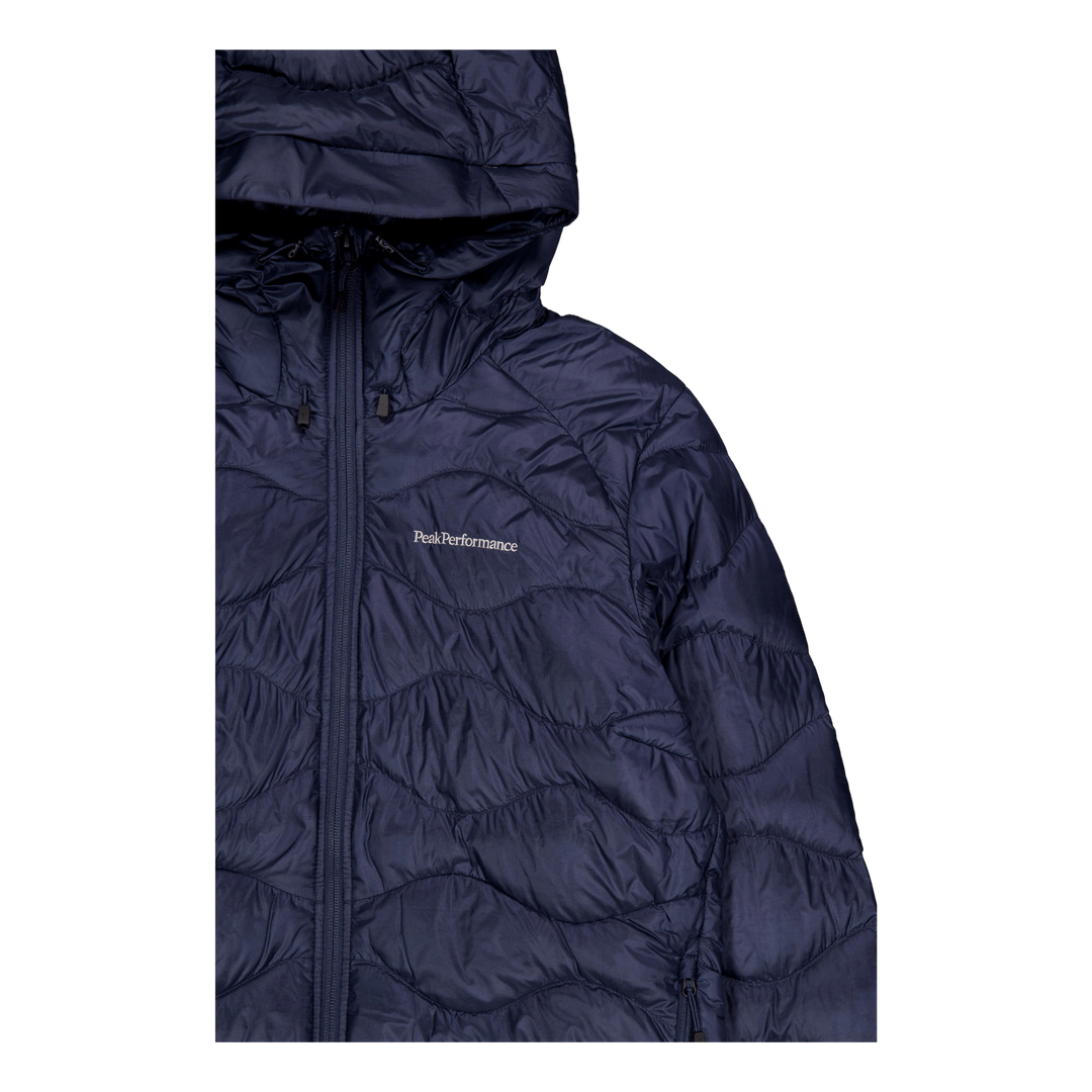 W Helium Down Hood Jacket Blue Shadow