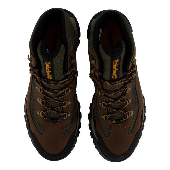 Mid Lace Up Waterproof Hiking  Dark Brown