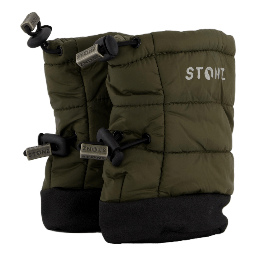 Stonz Toddler Puffer Booties Green