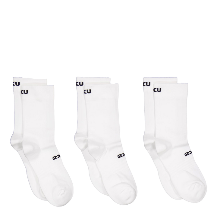 Crew Socks 3 Pack White/black