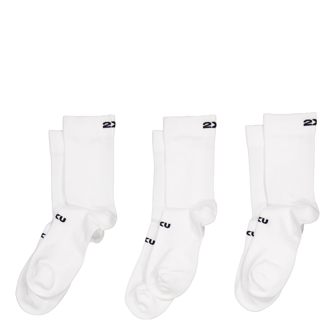 Crew Socks 3 Pack White/black