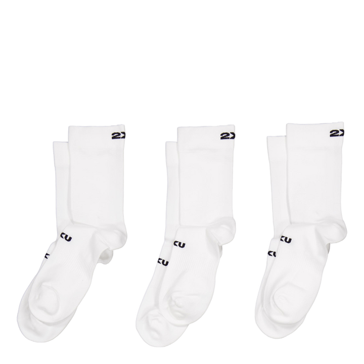 Crew Socks 3 Pack White/black