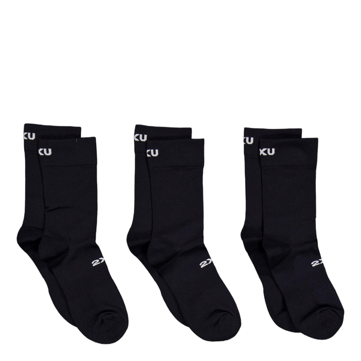 Crew Socks 3 Pack Black/white