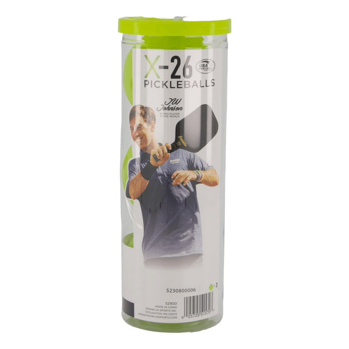 X-26 Indoor Pickleball 3 Pck. Lime-white