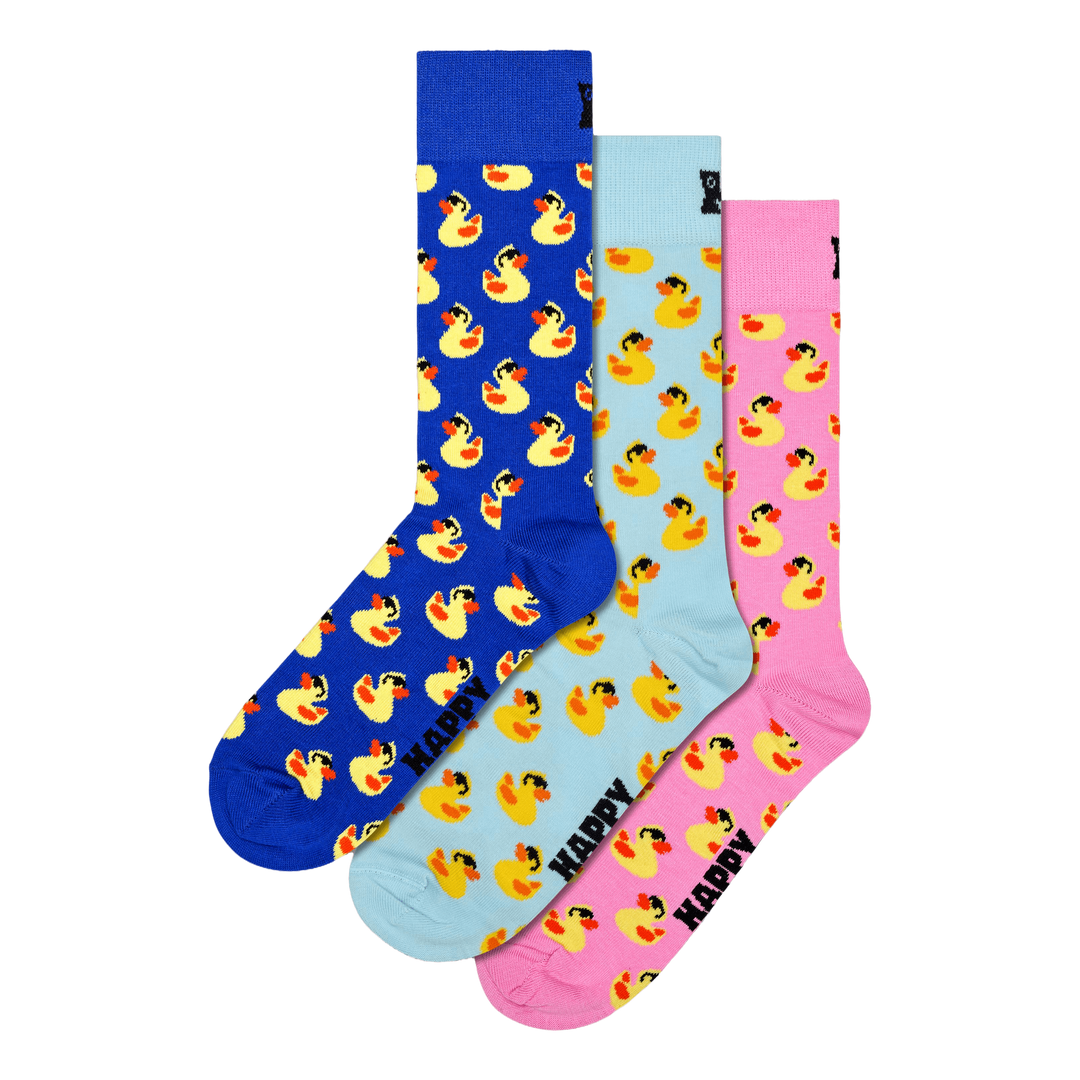 3-pack Rubber Duck Socks Gift  Blue