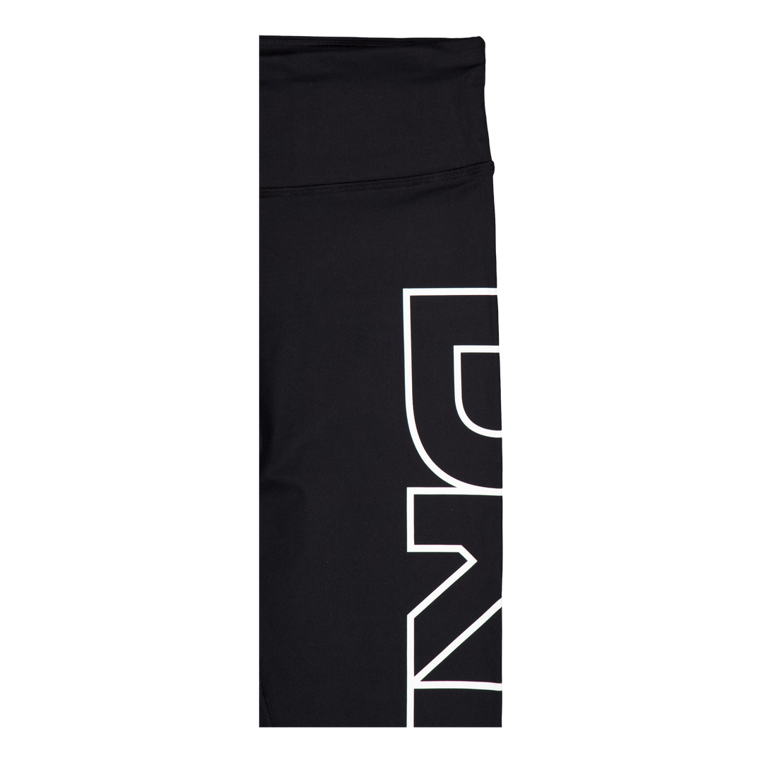 High Waist 7/8 Exploded Logo L Black/ White