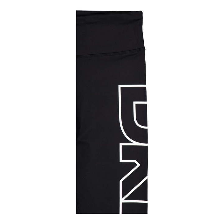 High Waist 7/8 Exploded Logo L Black/ White