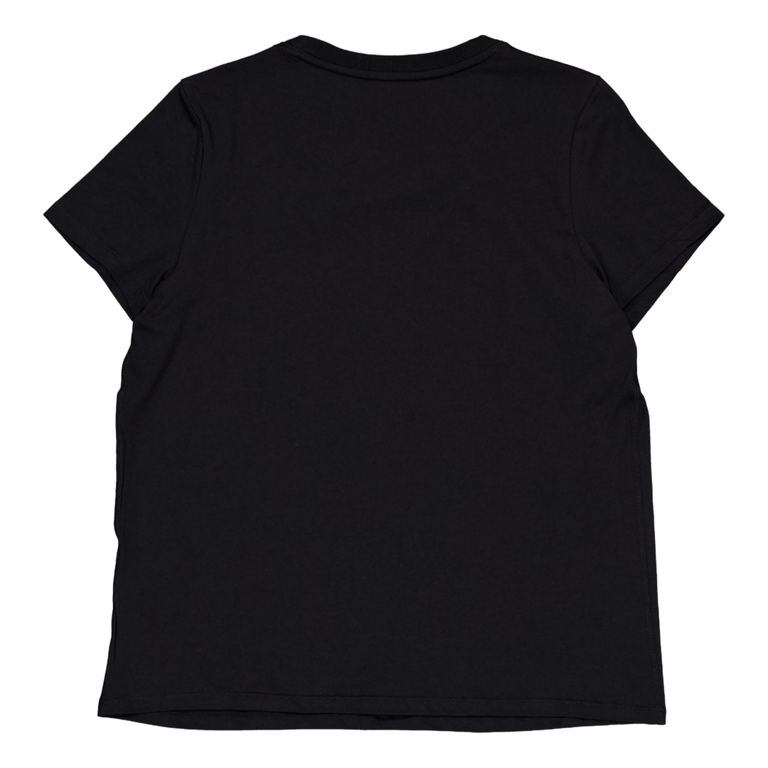 Dkny 89 Lg Crew Nk T Black/eggnog