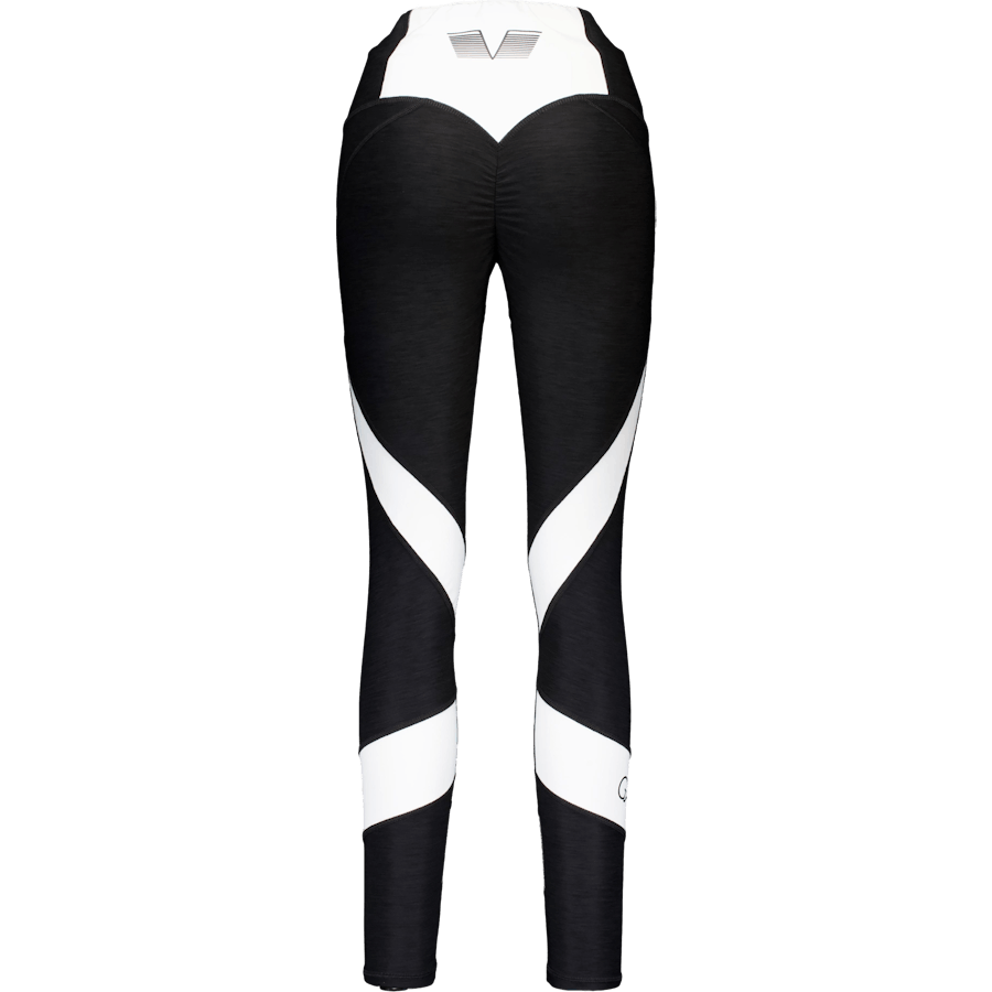 Black & White Swirl Tights Black