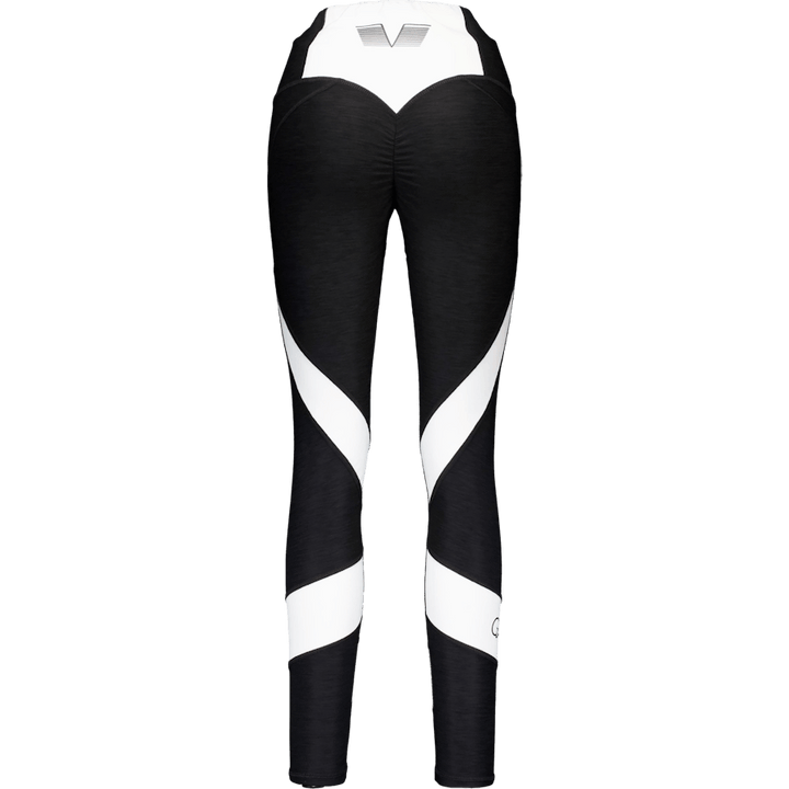 Black & White Swirl Tights Black