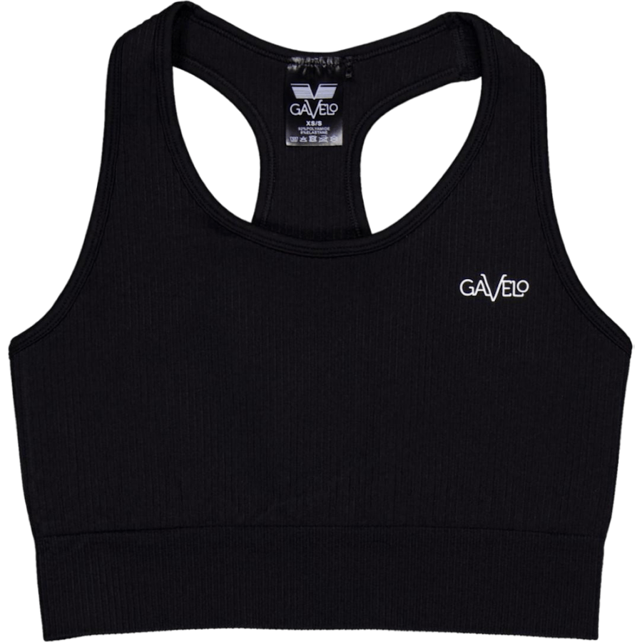 Ribbed Seamless Sport Bra Black